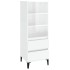 Aparador alto madera contrachapada blanco brillo 40x36x110