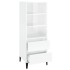 Aparador alto madera contrachapada blanco brillo 40x36x110