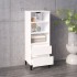 Aparador alto madera contrachapada blanco brillo 40x36x110