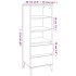 Aparador alto madera contrachapada blanco brillo 40x36x110