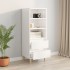 Aparador alto madera contrachapada blanco brillo 40x36x110