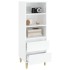 Aparador alto madera contrachapada blanco brillo 40x36x110