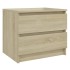 Mesita de noche madera contrachapada roble Sonoma 50x39x43,5