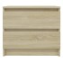 Mesita de noche madera contrachapada roble Sonoma 50x39x43,5