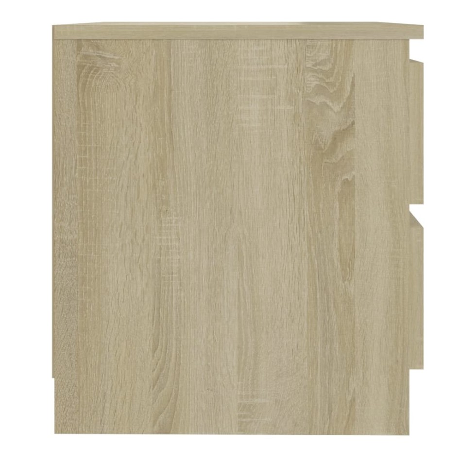 Mesita de noche madera contrachapada roble Sonoma 50x39x43,5