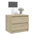 Mesita de noche madera contrachapada roble Sonoma 50x39x43,5