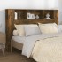 Mueble cabecero color roble ahumado 160x18,5x104,5