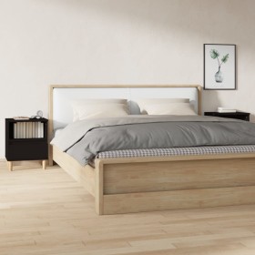 Mesitas de noche 2 unidades negro 40x35x50