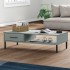 Mesa de centro con patas de metal OSLO madera maciza pino