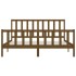 Estructura de cama madera maciza marrón miel 200x200