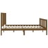 Estructura de cama madera maciza marrón miel 200x200
