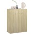 Aparador de madera contrachapada color roble Sonoma 60x30x75