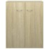 Aparador de madera contrachapada color roble Sonoma 60x30x75