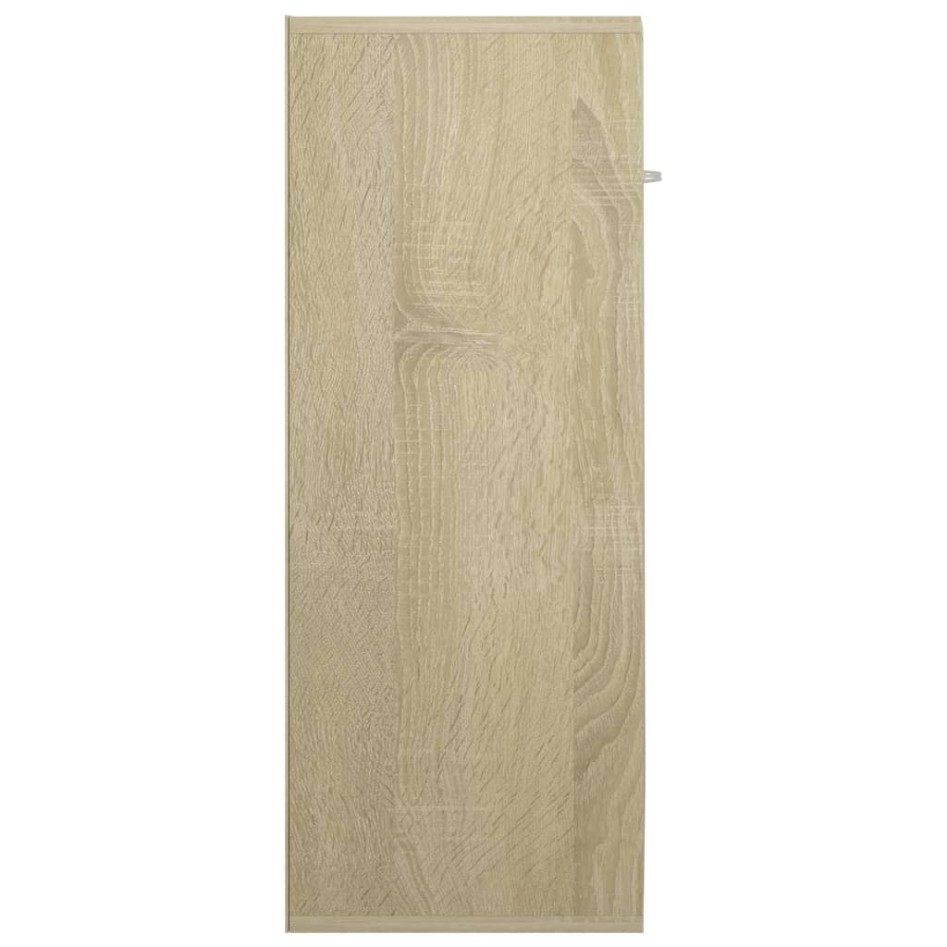Aparador de madera contrachapada color roble Sonoma 60x30x75