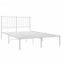 Estructura cama sin colchón con cabecero metal blanco