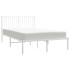 Estructura cama sin colchón con cabecero metal blanco