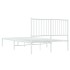Estructura cama sin colchón con cabecero metal blanco
