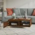 Mesa de centro madera de ingeniería roble marrón 90x60x35