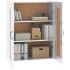 Armario de pared colgante blanco brillante 69,5x32,5x90