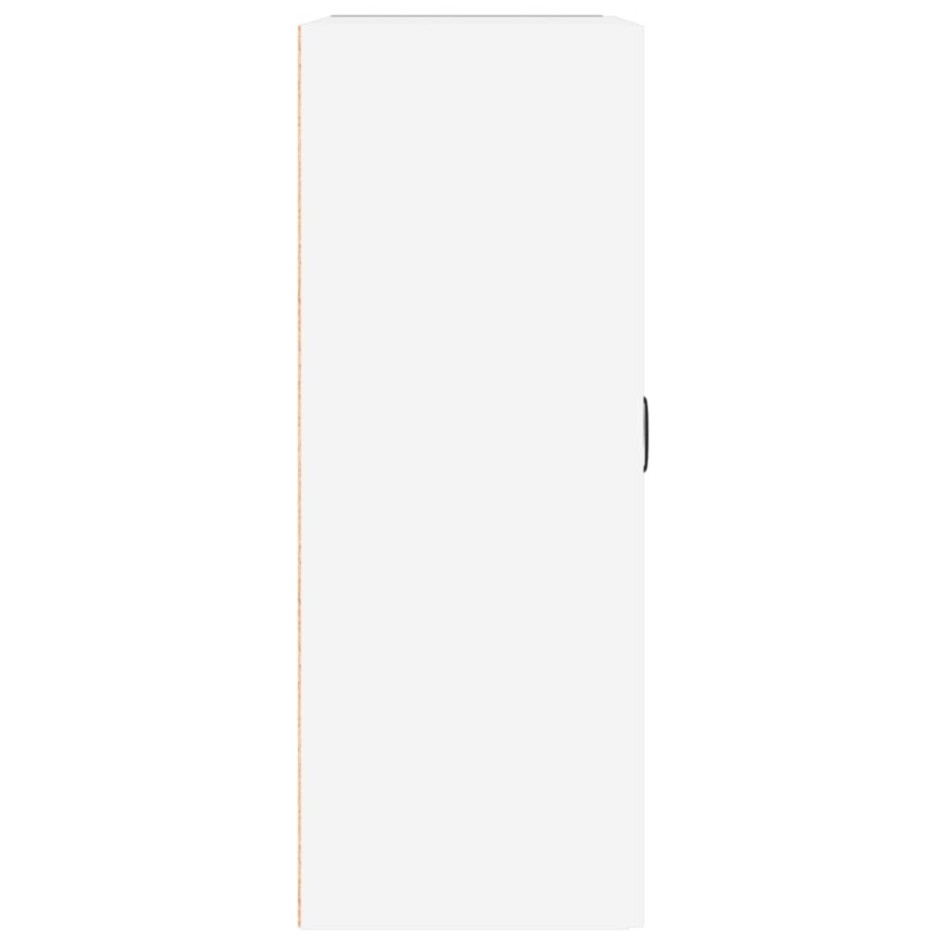 Armario de pared colgante blanco brillante 69,5x32,5x90