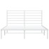 Estructura cama sin colchón con cabecero metal blanco