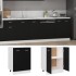 Armario inferior de cocina ingeniería negro 60x46x81,5
