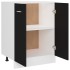 Armario inferior de cocina ingeniería negro 60x46x81,5
