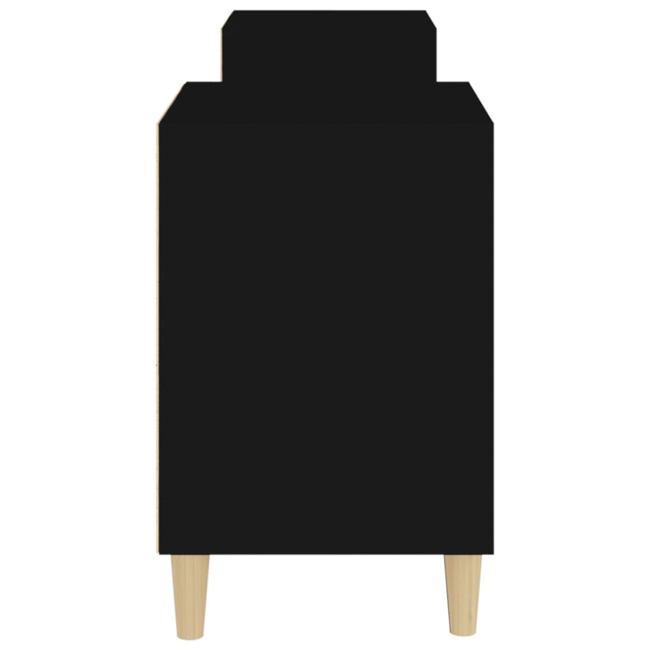 Mueble para TV madera contrachapada negro 160x35x55