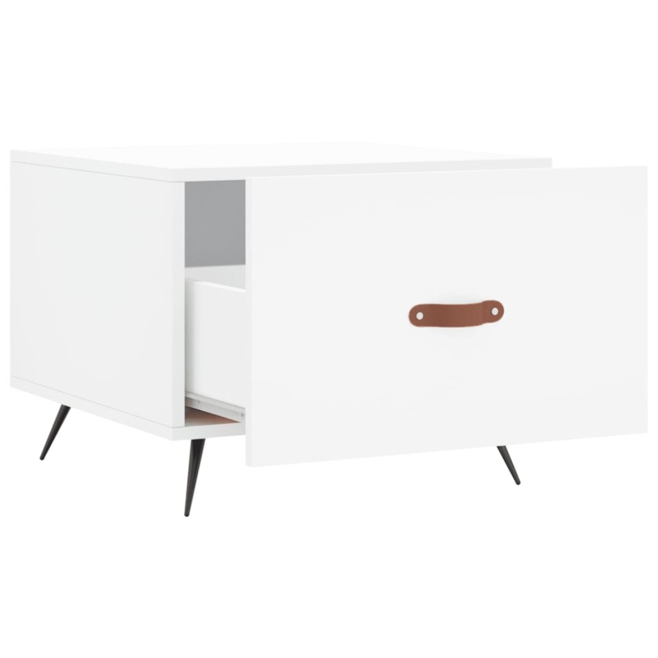 Mesas de centro 2 uds madera de ingeniería blanco 50x50x40