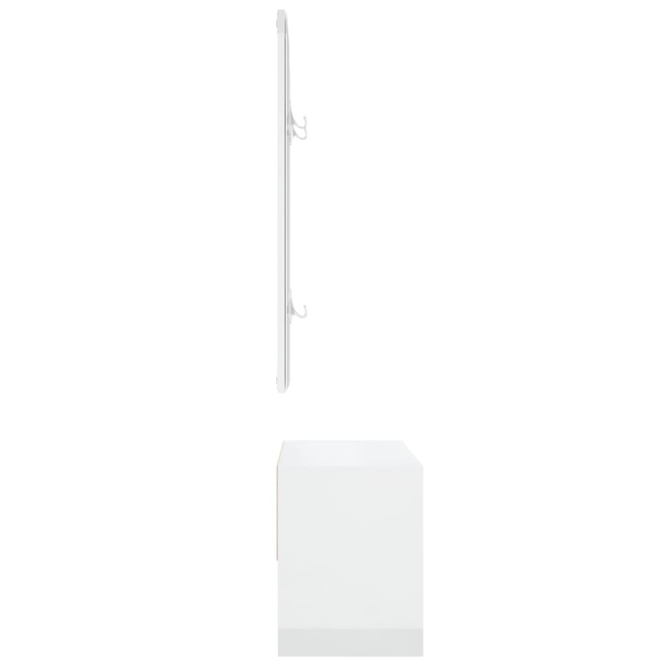 Set de muebles de recibidor madera contrachapada blanco