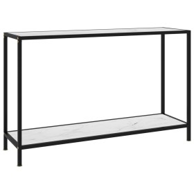 Mesa de consola blanco vidrio templado 120x35x75