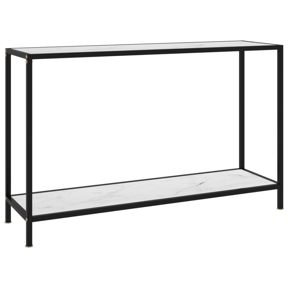 Mesa de consola blanco vidrio templado 120x35x75