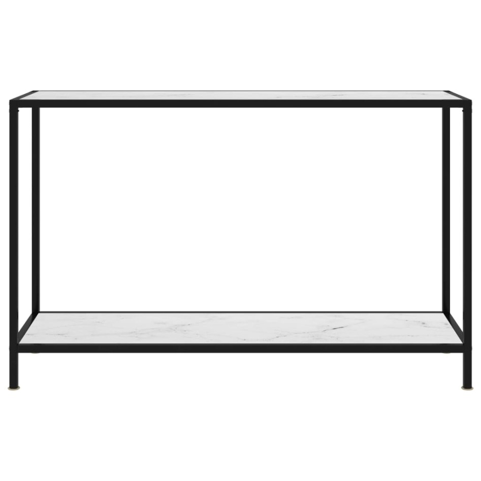 Mesa de consola blanco vidrio templado 120x35x75