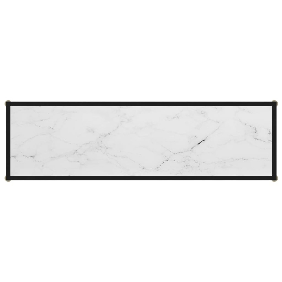 Mesa de consola blanco vidrio templado 120x35x75