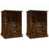 Mesitas de noche 2 unidades color roble ahumado 43x36x60