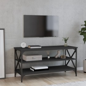 Mueble para TV madera contrachapada negro 100x40x50