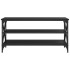 Mueble para TV madera contrachapada negro 100x40x50