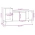Mueble de TV madera contrachapada blanco brillo 100x35x55