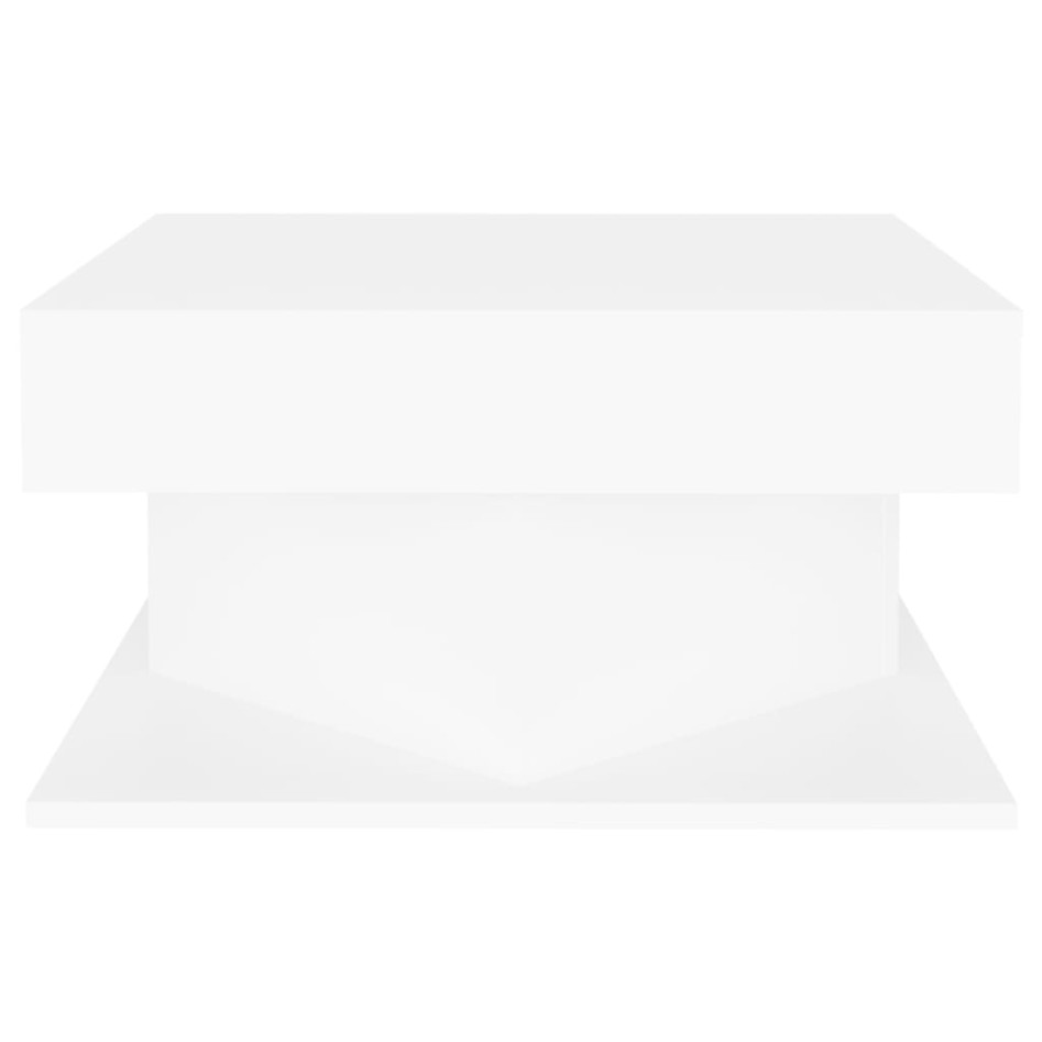 Mesa de centro madera contrachapada blanco 57x57x30