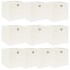 Cajas de almacenaje 10 uds tela blanco 32x32x32