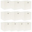 Cajas de almacenaje 10 uds tela blanco 32x32x32 cm