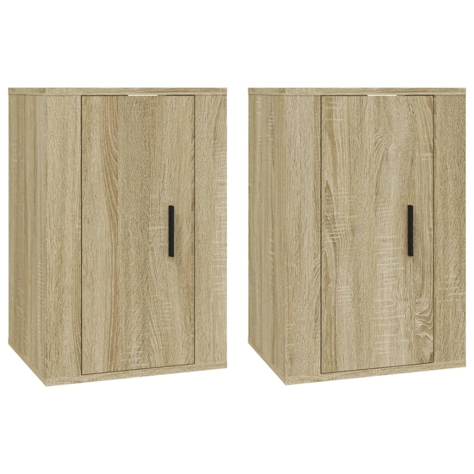 Muebles para TV de pared 2 uds roble Sonoma 40x34,5x60