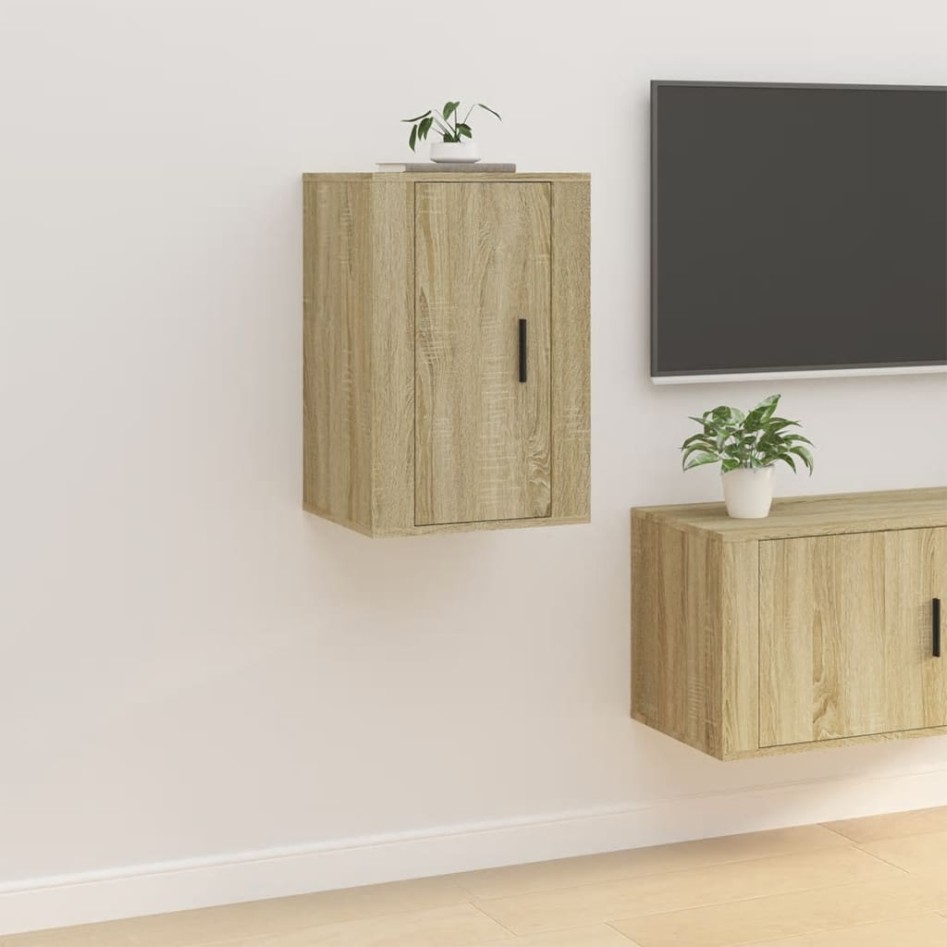Muebles para TV de pared 2 uds roble Sonoma 40x34,5x60