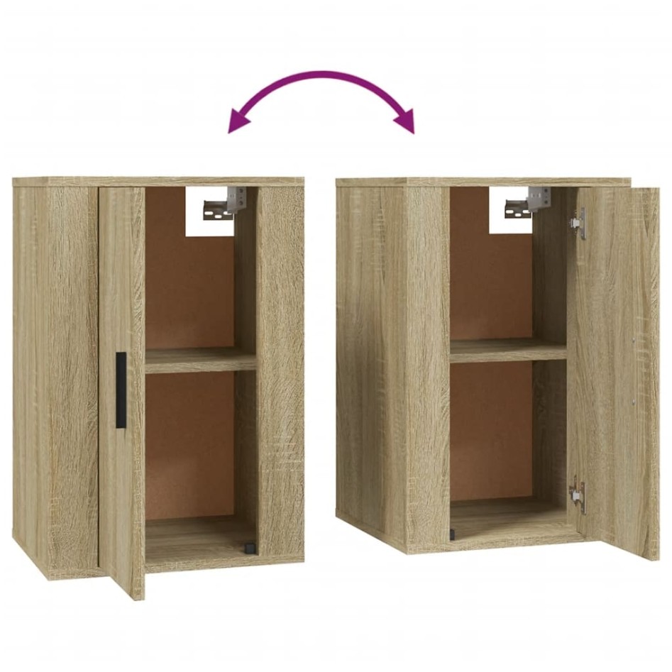 Muebles para TV de pared 2 uds roble Sonoma 40x34,5x60