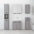 Armario de baño madera contrachapada gris Sonoma