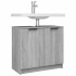 Armario de baño madera contrachapada gris Sonoma