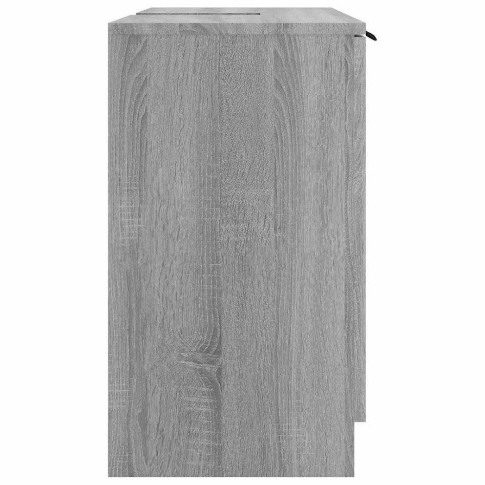 Armario de baño madera contrachapada gris Sonoma