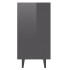 Aparador de madera contrachapada gris brillante 103,5x35x70