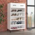 Mueble zapatero de madera contrachapada blanco 60x35x105