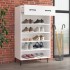 Mueble zapatero de madera contrachapada blanco 60x35x105